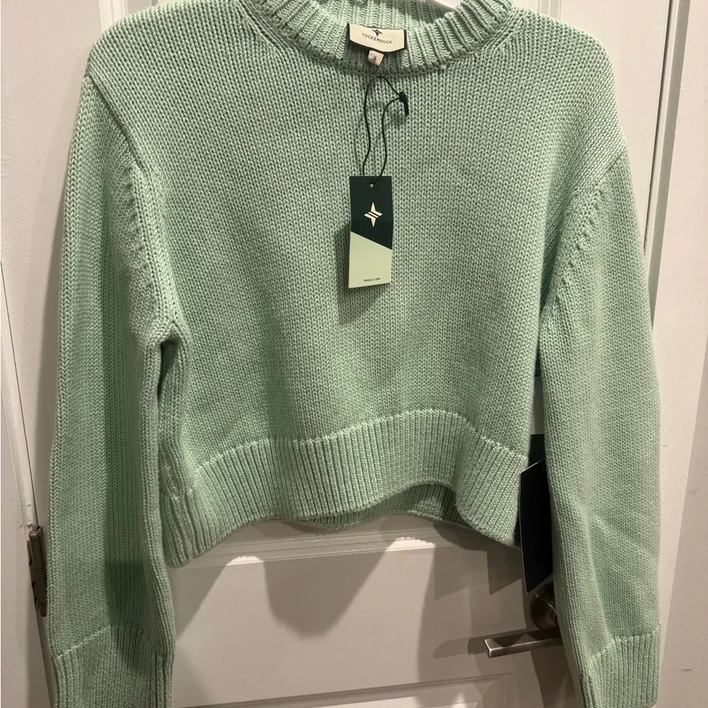 Tuckernuck Mint Green Knit Sweater Size Small - Picture 7 of 12
